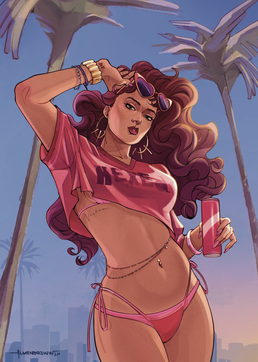 AlmendriWW's tweet photo. GTA 6 cover girl Scarlet Witch, my beloved Wanda https://t.co/2GvovYhhSd