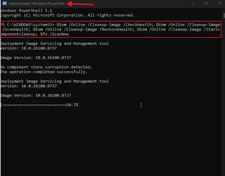 SAIYANFPS's tweet photo. 🚨Windows Users

Corrupted Windows might be COOKING your FPS

Random stutters, crashes, broken updates, weird boot issues, or inconsistent performance can come from damaged system files

To fix it⬇️

Search “Windows PowerShell”
Right click → Run as Administrator
Then copy/paste this:

Dism /Online /Cleanup-Image /CheckHealth; Dism /Online /Cleanup-Image /ScanHealth; Dism /Online /Cleanup-Image /RestoreHealth; Dism /Online /Cleanup-Image /Startcomponentcleanup; Sfc /ScanNow

This checks and repairs Windows system files so your install has a cleaner baseline 🙌