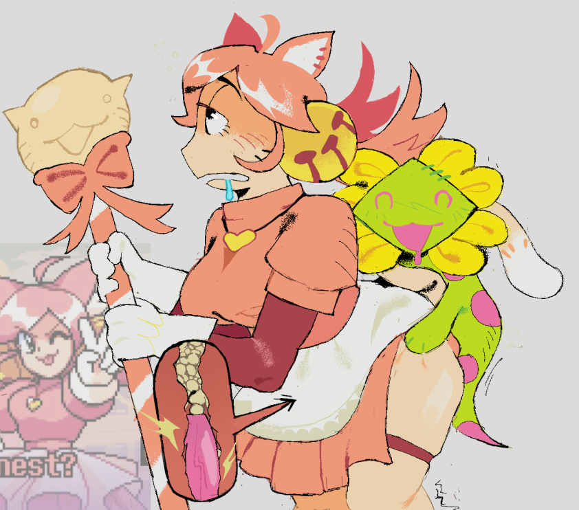 BugshotBandit's tweet photo. Ovi warning again. 
Kind transgender woman helps poor flower spread its seeds ❤️#deltaruined [ Drawn exclusively for oomf. I don't go here.] https://t.co/IAwjueYS7n