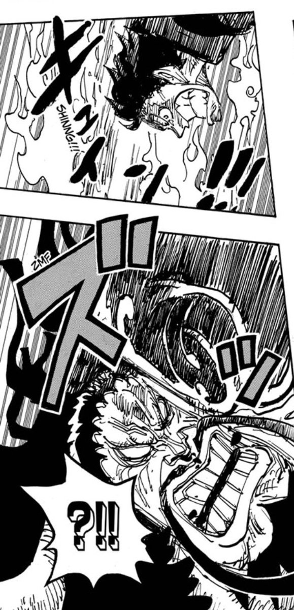 burkscm's tweet photo. @DPR165 @writingpanini What do you mean sneak attack? Zoro was standing beside Imu.

Have you Luffytards learn nothing from the manga? Almost everytime Luffy fights new enemy Oda his hit (blitz) them in base mode just get his ass kicked later on in a stronger mode. Get off rubber man dick. https://t.co/zLFnxYq09T