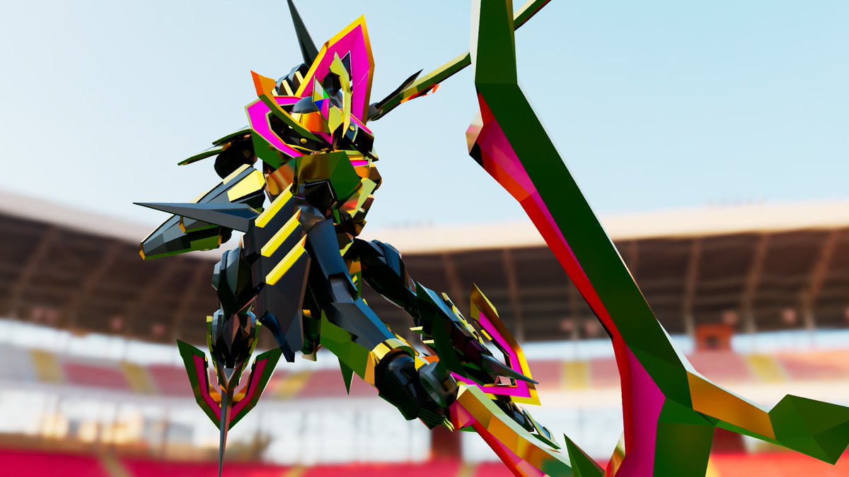 skywalk044's tweet photo. バトスピのゴッドゼクスをモデリングしてみました！
資料が全然なくて困ったねｗ
＃バトスピ　＃ゴッド・ゼクス　#Maya https://t.co/UY8un1mcmh