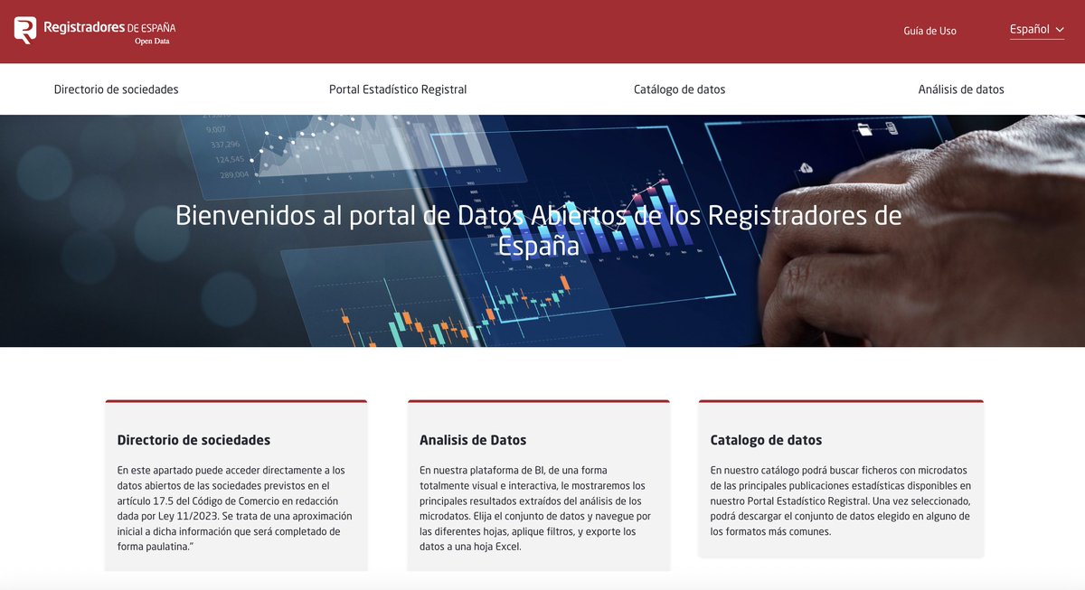 Registrador_es's tweet photo. El portal de datos abiertos de Registradores #OpenData está a disposición de los interesados.
📍 https://t.co/ZZDeJq2a7R https://t.co/OgS1LVhniX