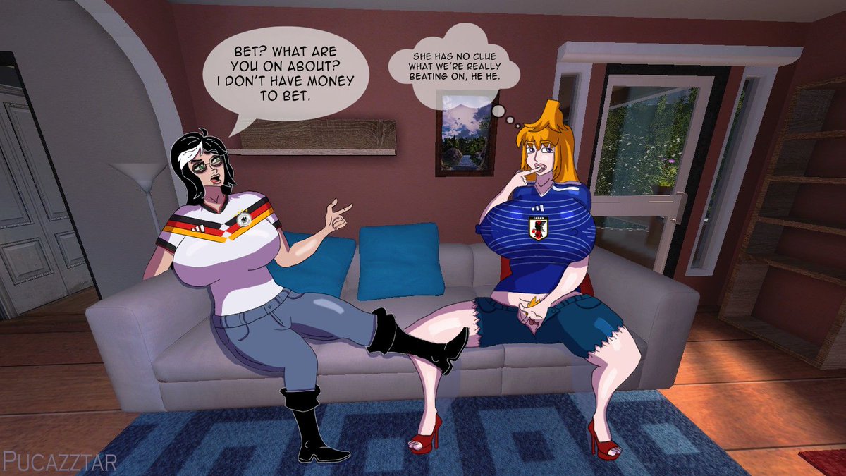 DrawingMyers22's tweet photo. Tilda Von Titantanks and Diva Mizuki
Apparently, Tilda doesn't know they're placing bets😅
#nsfwtwt #NSFW #MNF #MeetAndFuck #2dart #digitalart #Worldcup  @MeetNFuckGames https://t.co/MdsUiA5lTo