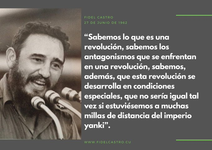 rmonte20's tweet photo. Ante el contexto actual y la decisión de acometer necesarias transformaciones económico-sociales, para  garantizar en el presente inmediato la continuidad de la construcción socialista en el país, meditemos sobre esta reflexión de #Fidel, 64 años atrás. https://t.co/Ea9cEcKnBN