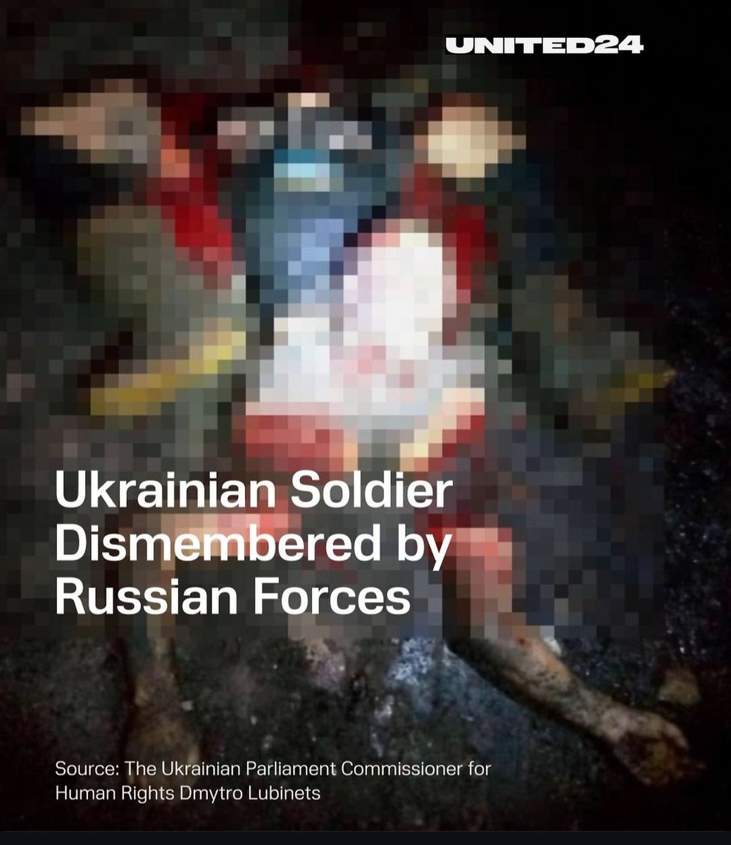 NAFOfellaLotte's tweet photo. @PhilipObaji A russian speciality.
This is an Ukrainian soldier, decapitated, his cut off limbs arranged as the russian eagle and his head put in the middle.
russian barbarians!
#russiaIsATerroristState https://t.co/dUKVmSOxjB