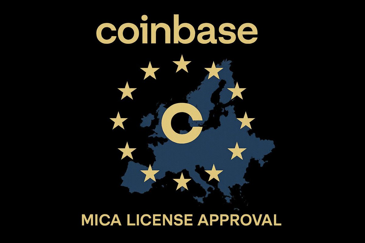 maggiehtweets's tweet photo. 🚨 Coinbase just unlocked 450M customers with ONE licence. MiCA passport = 27 EU countries, no extra approvals. Europe's crypto race just got real 👑🇪🇺 https://t.co/Y4L6ZT0Ey0 https://t.co/P9jSat9ISL