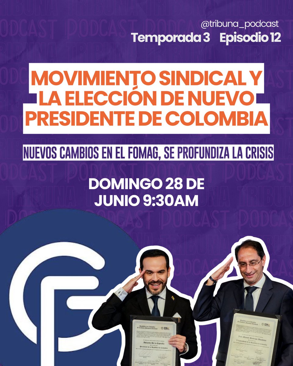 Tribuna_Podcast's tweet photo. 🎙️ Este domingo en Tribuna Podcast — dos temas que no puedes perderte.

🗳️ ¿Qué nos dicen los resultados de las elecciones presidenciales del domingo pasado? Análisis completo de lo que viene para Colombia. https://t.co/V7tTULQ2RW