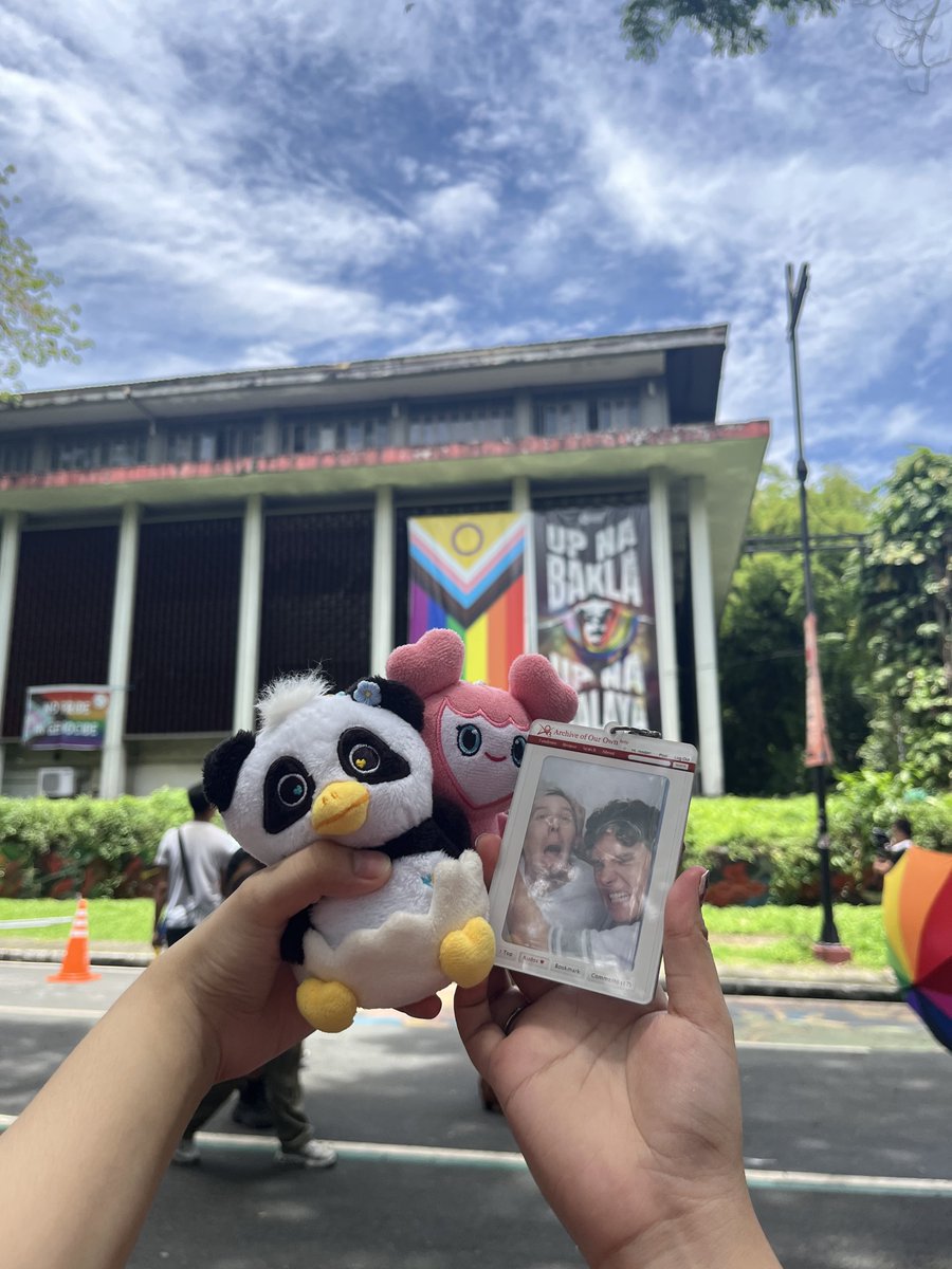 hiraispomu's tweet photo. took #LUNAR and movely @ pride 😁 (feat my sister’s dan and phil pc) 
#LOVELAB4N #PridePHFestival2026 https://t.co/tYI4ekD5wc