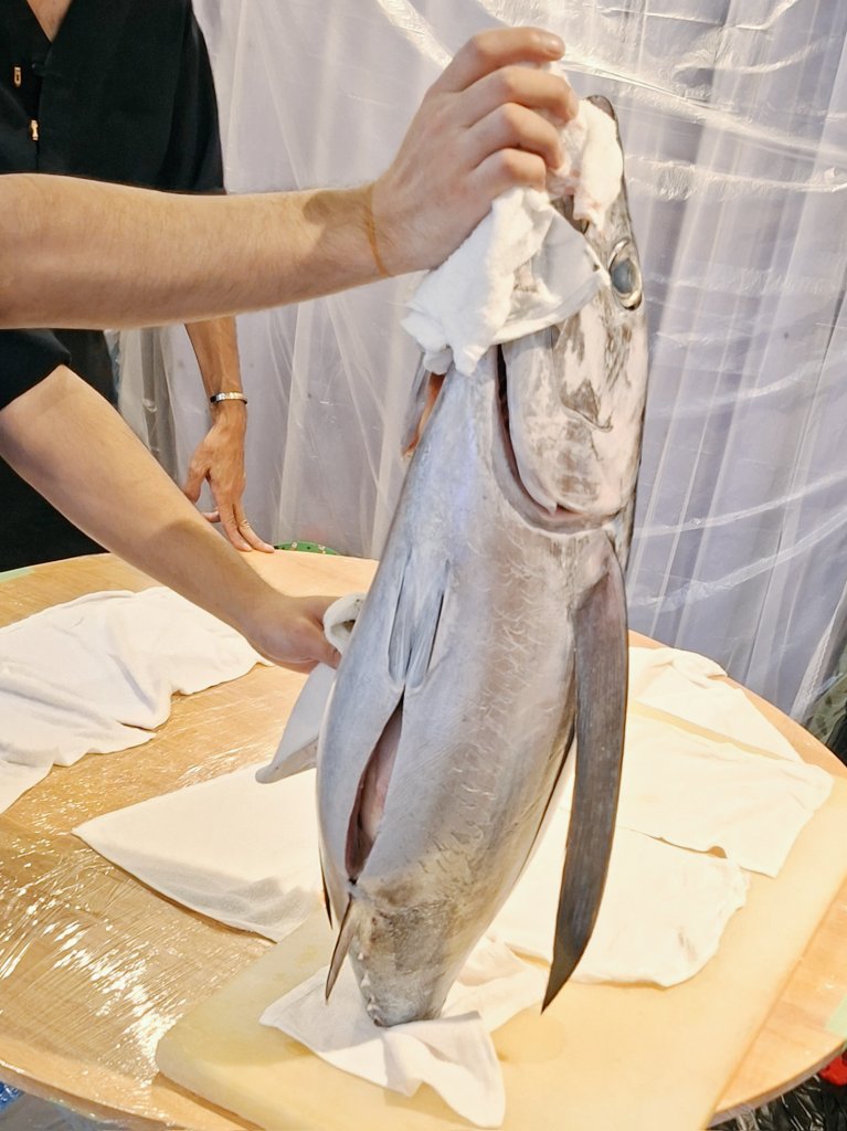 mtforx's tweet photo. 初めてマグロの解体ショー目の前で見た✨️
沢山マグロの美味しいところ食べられたしお酒も飲んで楽しかった🥳
主催始め関わった方々ありがとうございました😆 https://t.co/o90Y9CzFo7