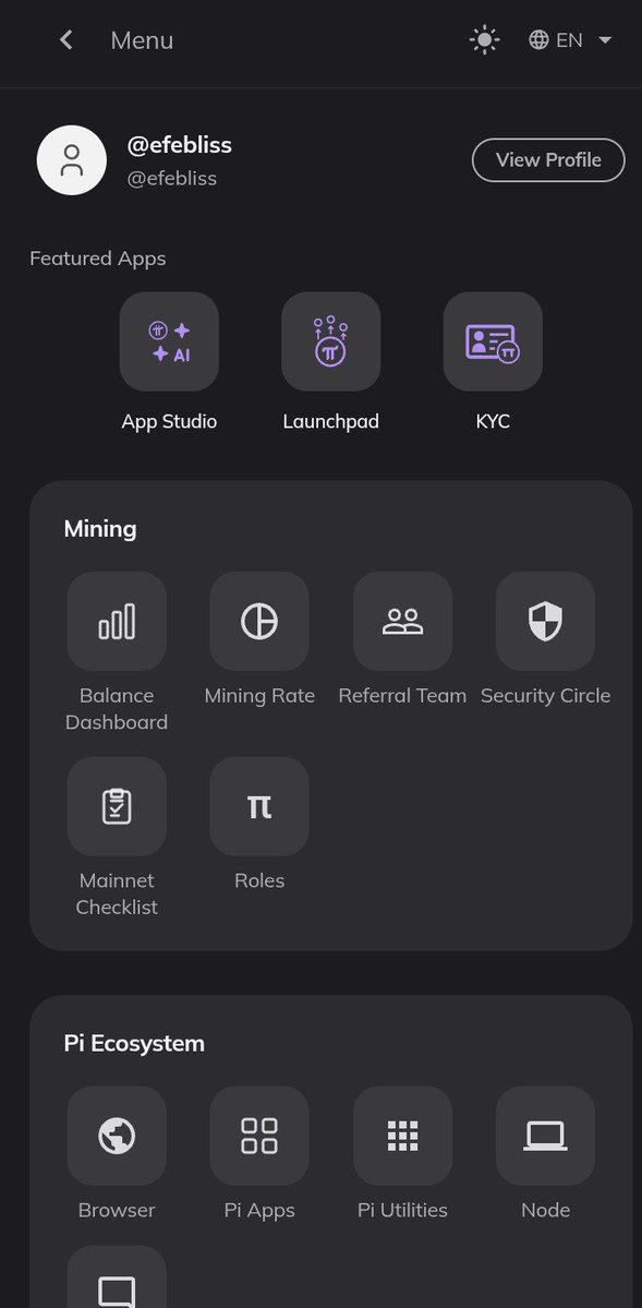 efeblissai's tweet photo. Every update brings us one step closer to a stronger $PI ecosystem!

Excited to see the latest improvements from the @PiCoreTeam. The refreshed menu and growing ecosystem remind us that Pi is continuously evolving, with more tools and opportunities being built for pioneers around the world.

As builders, this is the time to stay active, keep learning, and keep creating real utility. Every feature added today lays another foundation for tomorrow's ecosystem.

I'm even more motivated to continue building projects like @EfeNexus, @EfeBuild π, @efePiSwap , @EfePiCrew, @HouseOfEfeBliss, and many more to contribute to the future of Pi.

Congratulations to the Pi Core Team and every pioneer who continues to believe in the vision. The journey is still unfolding, and the best is yet to come! 💜

Keep mining. Keep building. Keep believing. 🚀