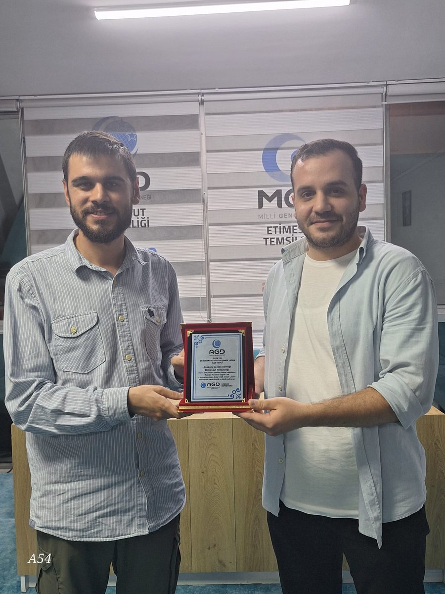 agdankliseler's tweet photo. Dönemin en istikrarlı lise çalışmasını yapan Etimesgut ilçemize plaket takdiminde bulunduk. https://t.co/RyY2peEf3C