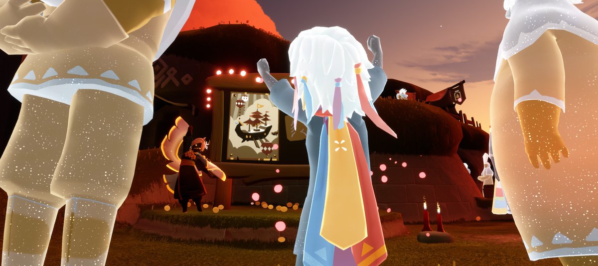 sion05sky's tweet photo. 最終クエストは皆に移動遊園地を宣伝
ポスターあちこちにペタペタ
貼るのも良いけど欲しいな✨

希望の番人ちゃんが喜んでくれてるのが微笑ましい💕
楽しんできてね

最終ムービーを駆け抜けてくお二人！
案内人さん、イメチェンしたんじゃなかったのかw https://t.co/HpAeWF5Ry9