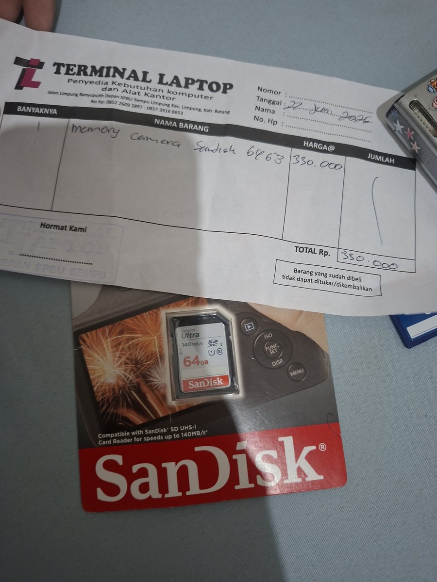 lovinghajee's tweet photo. wts memory card sandisk (ori)

300k (nego deh)

jual wts https://t.co/Yoq9it7192
