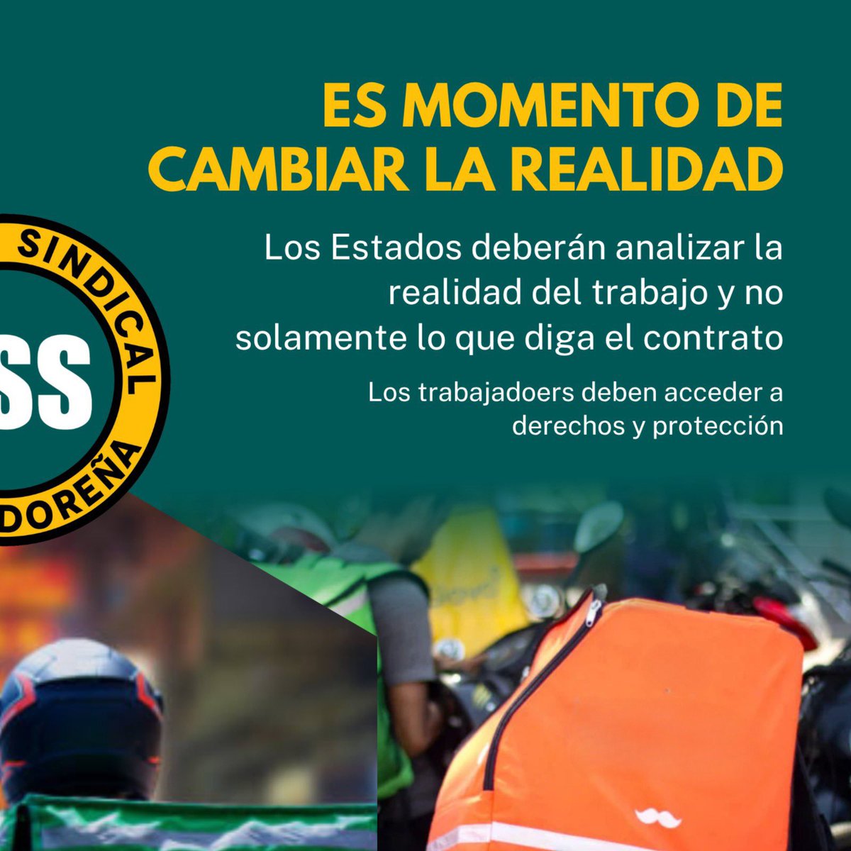UnidadSindical_'s tweet photo. El Convenio 193 de la OIT representa un avance histórico para los trabajadores de plataformas digitales.

Más derechos, mayor protección, seguridad social y condiciones de trabajo decente para quienes forman parte de la economía digital.

Es momento de adaptar las leyes a la realidad del trabajo y garantizar que nadie quede atrás.

#Convenio193 #TrabajoDecente #OIT #UnidadSindicalSalvadoreña