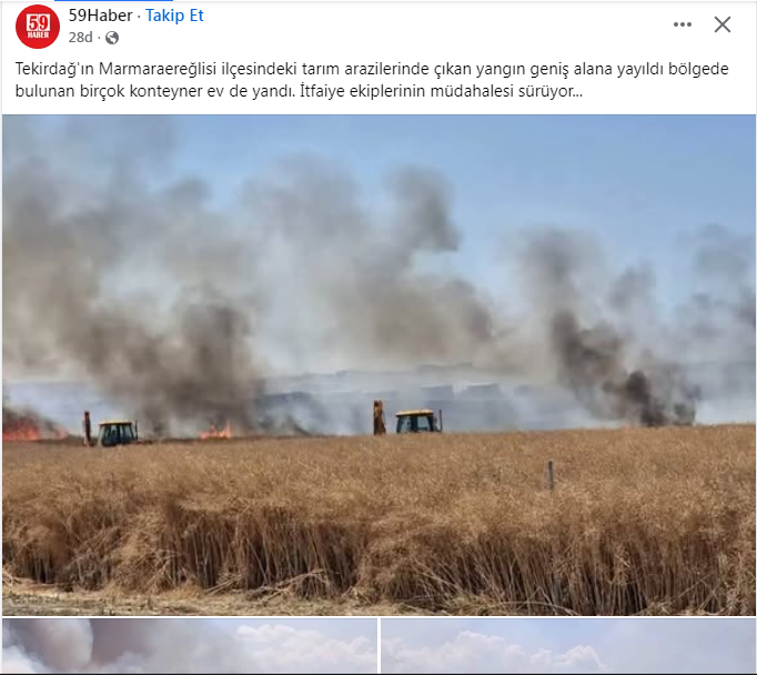 muratsevgi's tweet photo. 🔥 🔥 🔥
🔥 Tekirdağ #Marmaraereğlisi'nde tarla yangını... https://t.co/13ZWH5fQVk