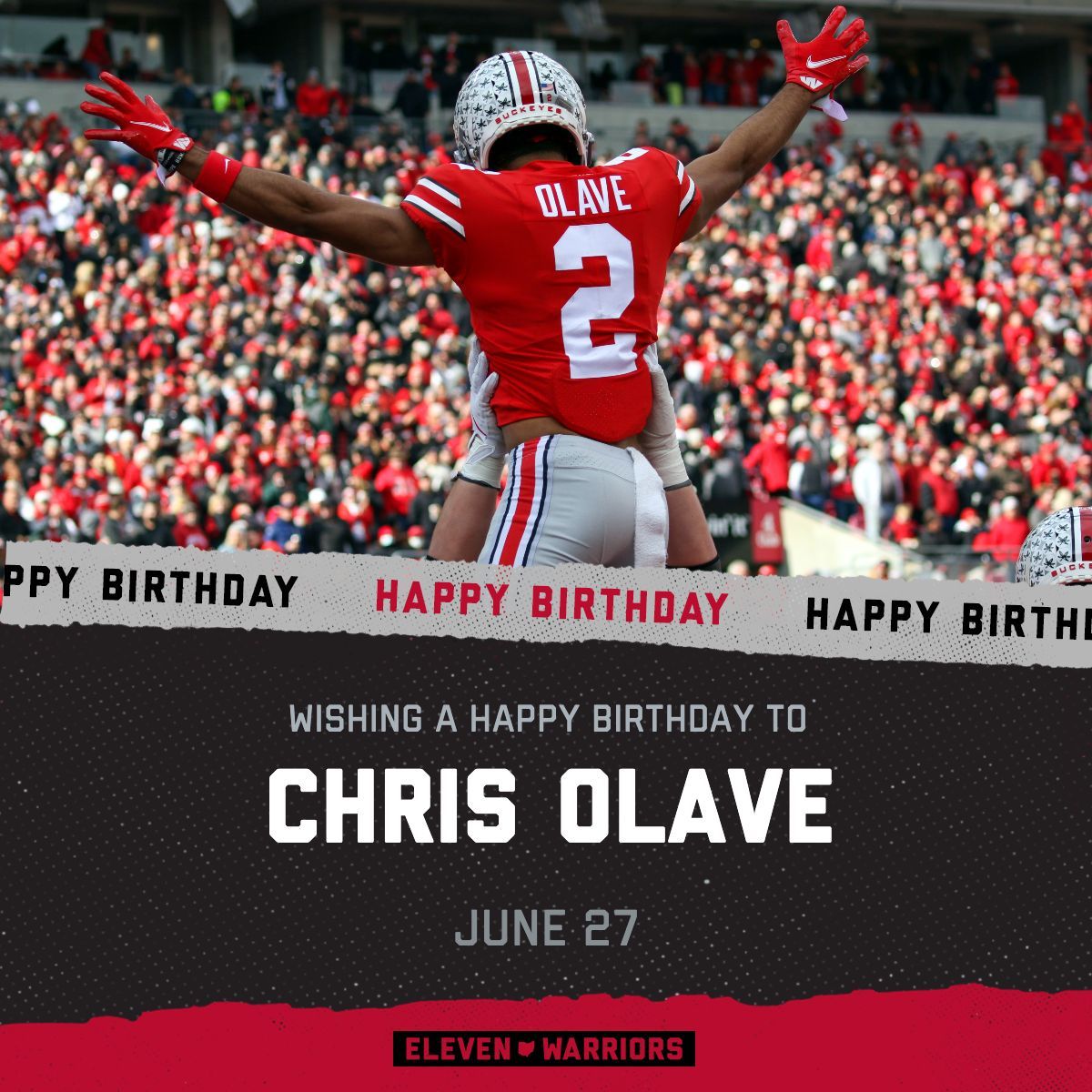 11W's tweet photo. Wishing a happy birthday to @ChrisOlave_! https://t.co/QCMbdqwOTz