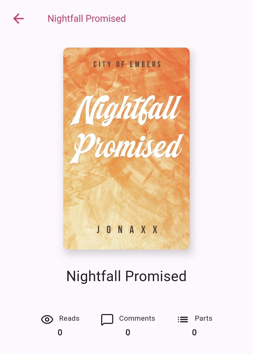 alialienzo's tweet photo. from being a teen fiction, the City of Embers Series transitioned into a mature genre.

she also mentioned that she "might change titles", and she did!

coe #1: nightfall promised — one of four stories https://t.co/uL0ylgFnxB