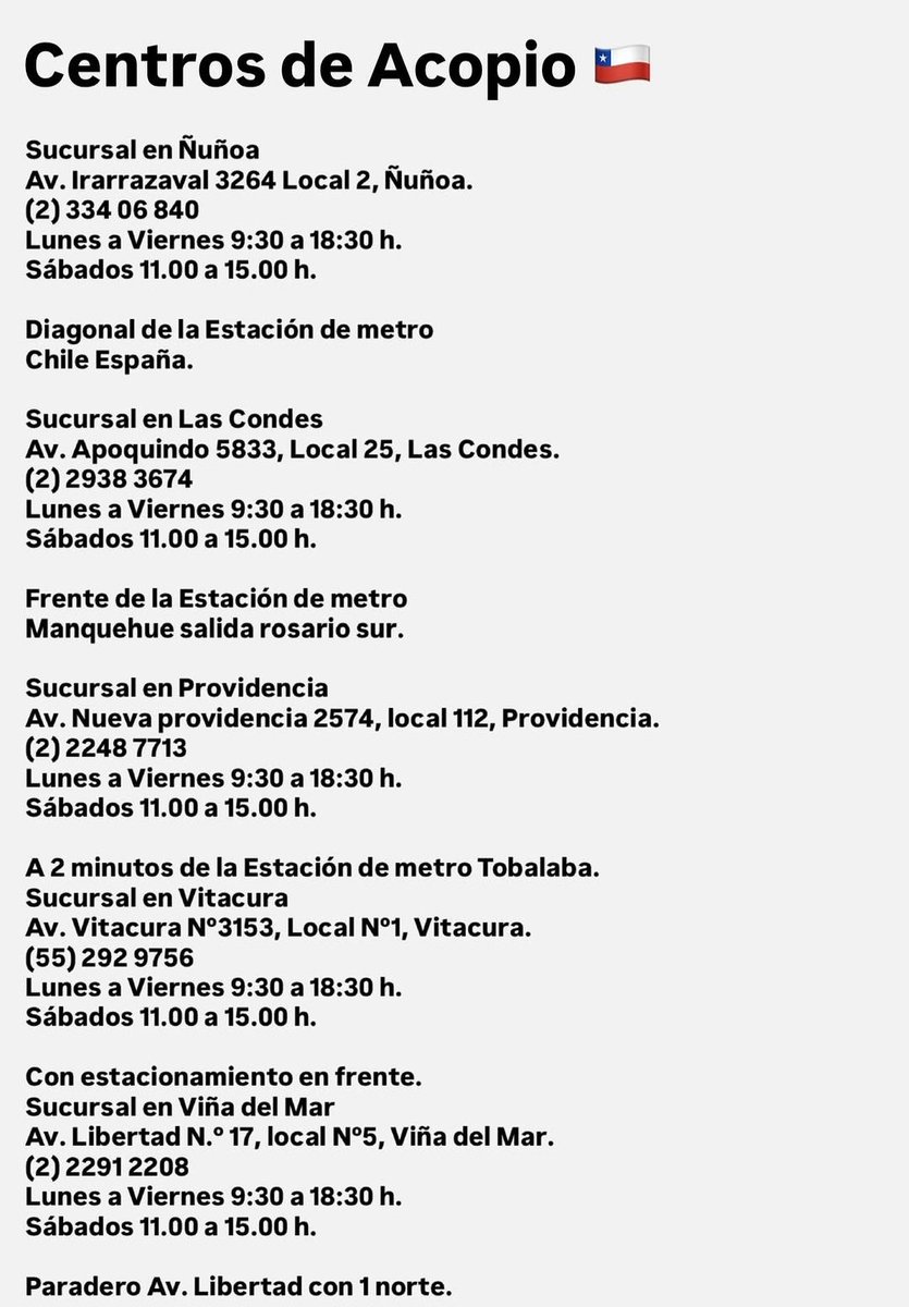 luzm029's tweet photo. Centros de acopio, para ayuda humanitaria de #Venezuela en #chile #venezuelasomostodos #VenezuelaResiste #VenezuelaNoEstáSola https://t.co/FM5FjRrBC9