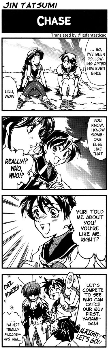 ItsFantasticAC's tweet photo. Capcom vs. SNK comic by Jin Tatsumi, from a 2000 DNA Comics compilation. https://t.co/La8Nx1g6Kr