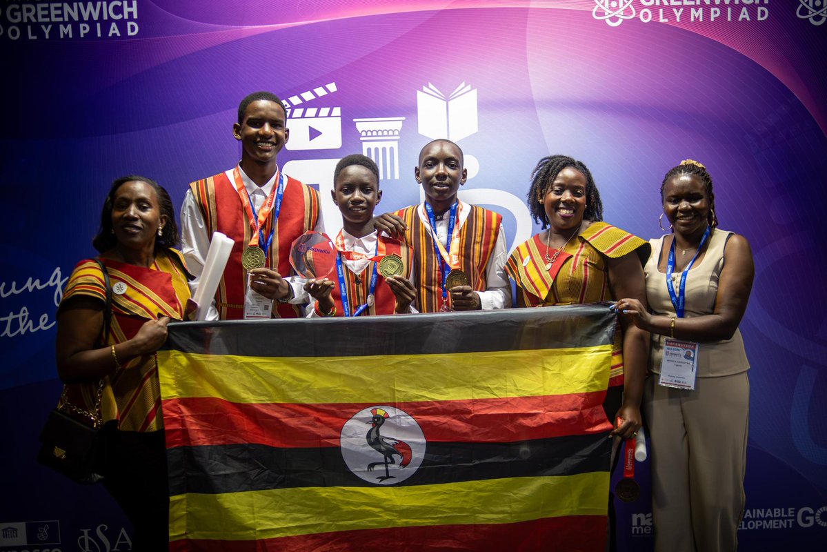 OctBinEvadiusT's tweet photo. A team of @YoungEngneersUG has brought a gold medal pride to our nation. Thank you all for making this possible amomg 46 coutries! 
Young Ugandan Innovators Fly National Flag High at International Greenwich Olympiad - UG Diplomat https://t.co/5ygbRsPUiP… https://t.co/hvgrhbt5yq