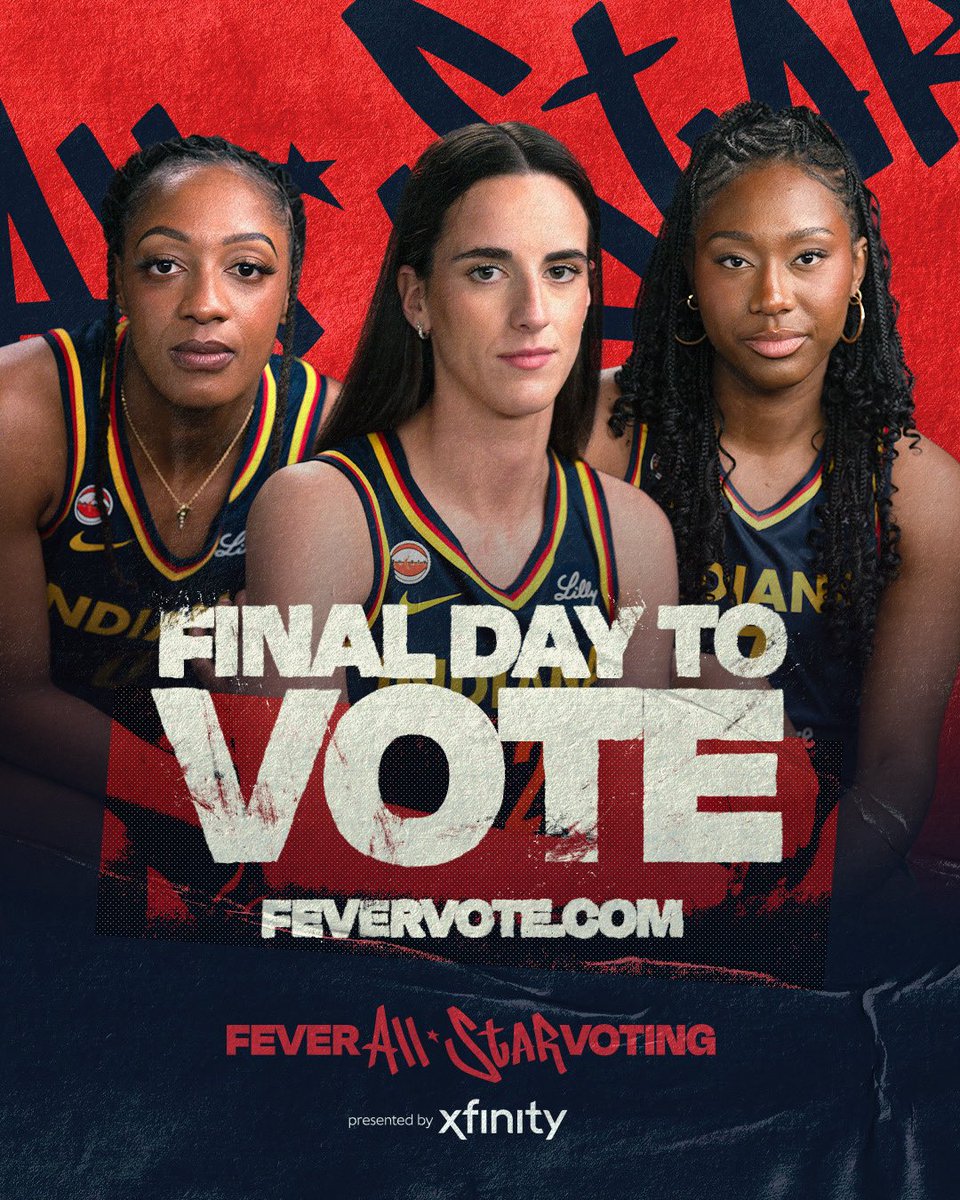 IndianaFever's tweet photo. Caitlin Clark, the creator.
Aliyah Boston, the muscle.
Kelsey Mitchell, the bucket.

LAST DAY TO VOTE to send the squad to WNBA All-Star 🌟📮 https://t.co/0JPFA3r5GL https://t.co/WoWTEzIVCE