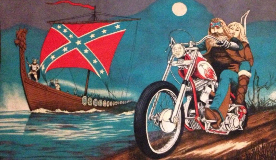 OldUSenjoyer's tweet photo. Nobody posting Confederate flags wants slavery back. Not only do we not want those folks living on our lands, but we don't even want them on our continent. The South is the last bastion of unabashed White identity, and THAT is why the Left and faux Right hates it. https://t.co/lx0apzXWeh