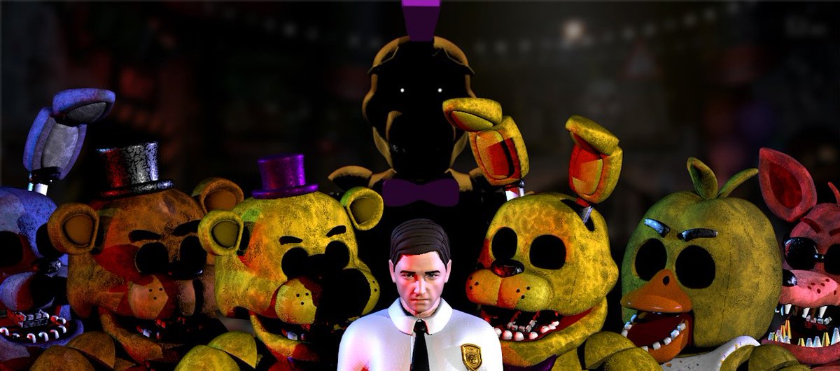wrekiz's tweet photo. This looked better in my head, but I'm still proud of it! Happy 8thbirthday, UCN!

Credit to: @HipLawCat26, @AlexBonilma, @mangoisei, freddypizza13, @SuperOfHuxley, @manupedel, and @FiveNightsPack. 

#fnaffanart #fnafart #FNAF #FiveNightsAtFreeddys #freddyfazbear #C4D #fanart https://t.co/Wvay1j8pHn