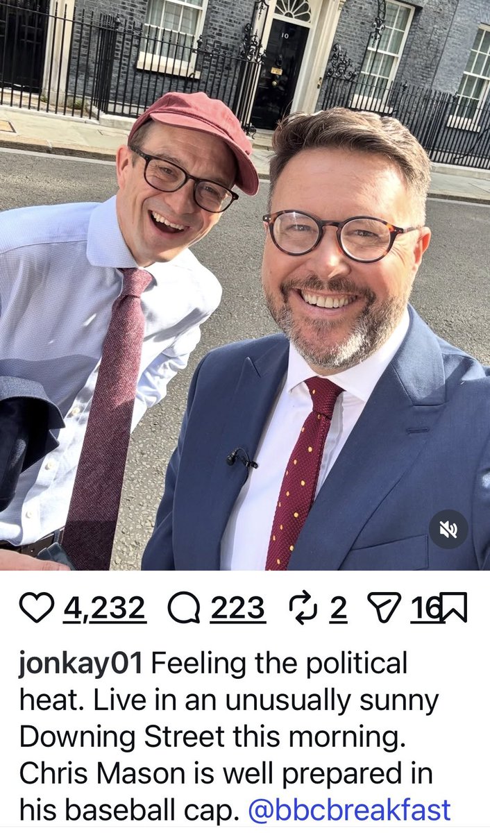 FezzieRose's tweet photo. @digitalsunshine What I find offensive @ChrisMasonBBC is you behaving like this when a good and honourable man is about to lose the job he’d been elected to do. Many of us cried and were deeply upset. You? Laughing and joking. What a disgusting way to behave. About time the @BBC sacked you. https://t.co/PAowNA8hoz