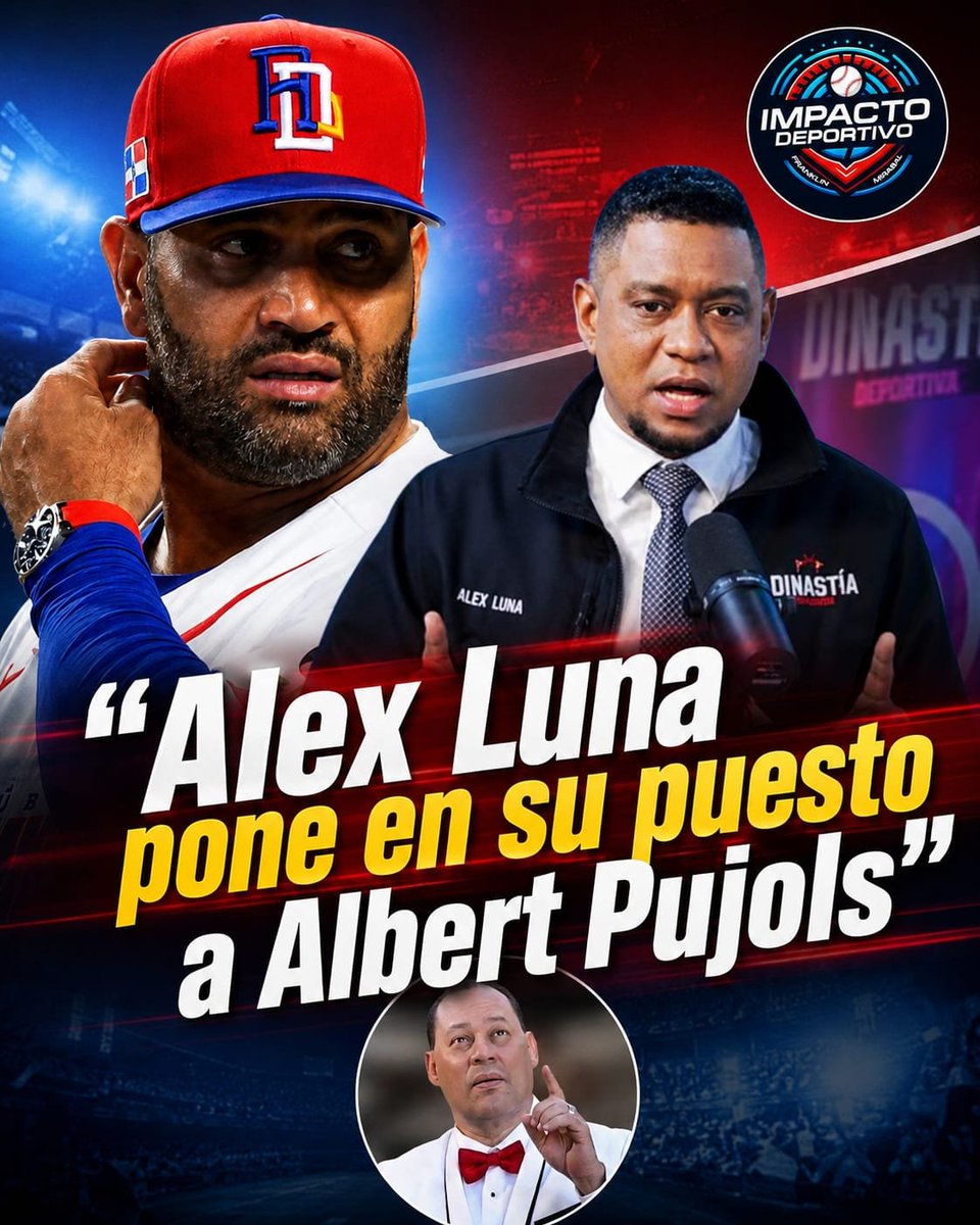 Elreydelaradio's tweet photo. Alex Luna defiende a la prensa deportiva!!!.

Desde su programa Dinastía Deportiva, Luna dio cátedras a Albert Pujols.
Cuestionó su manejo con los Medios y le recirdó que el perioodista tiene derecho a opinar y preguntar, aunque le moleste al jugador. https://t.co/UZE10e41It
