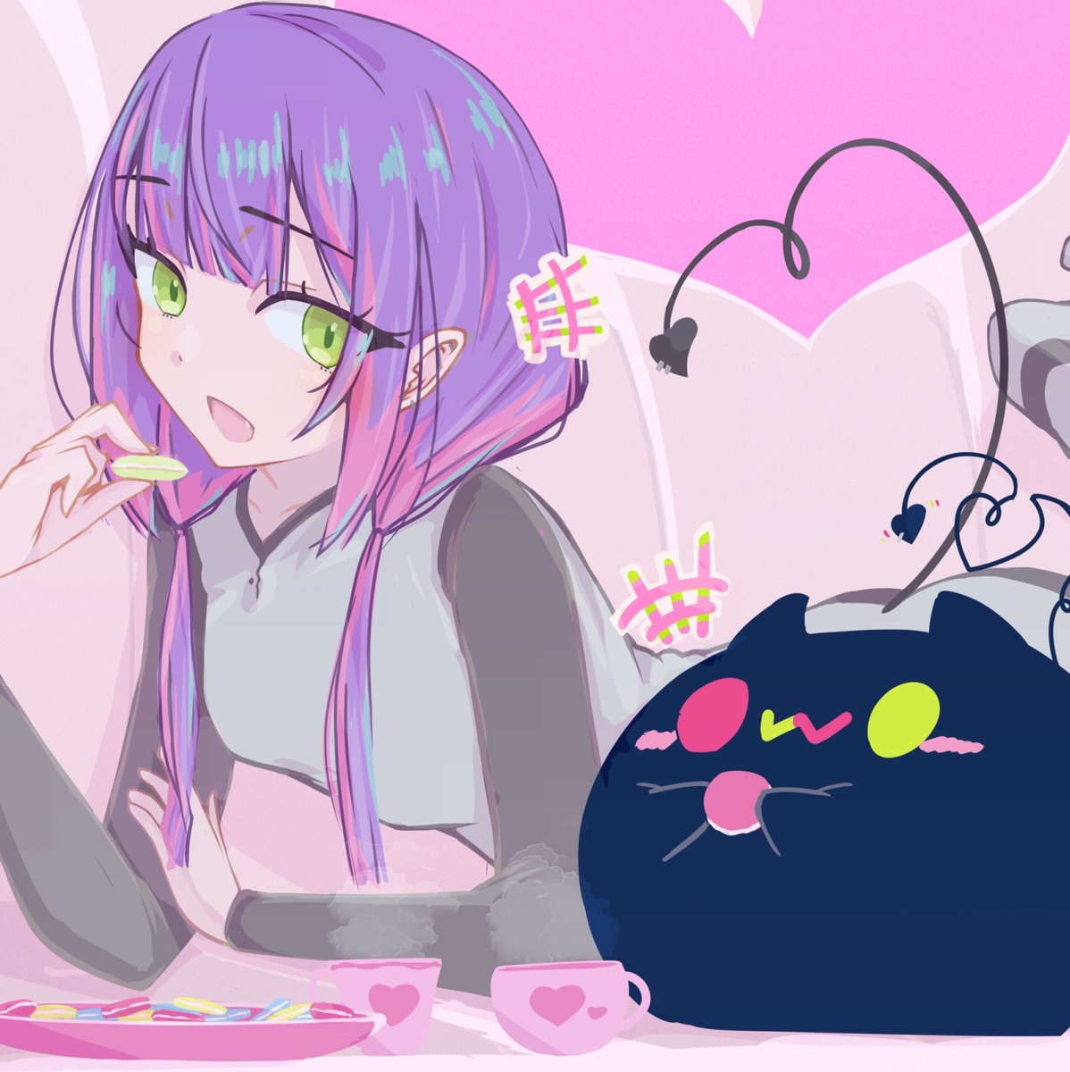 qwq_oekaki's tweet photo. Love sweet with you 💜 #TOWART https://t.co/xRZlFODaRI