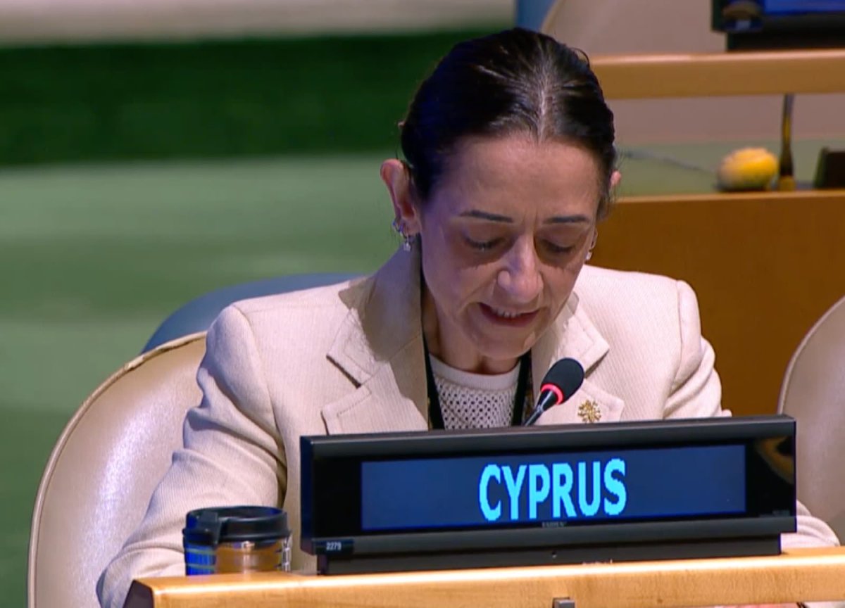 CyprusinUN's tweet photo. On #UNCharter Day, 🇨🇾 reaffirmed its commitment to the Charter, stressing that sovereignty, territorial integrity, the prohibition of the use of force &amp; the peaceful settlement of disputes must be upheld consistently, universally &amp; without exception. https://t.co/wsww1ZGNQe