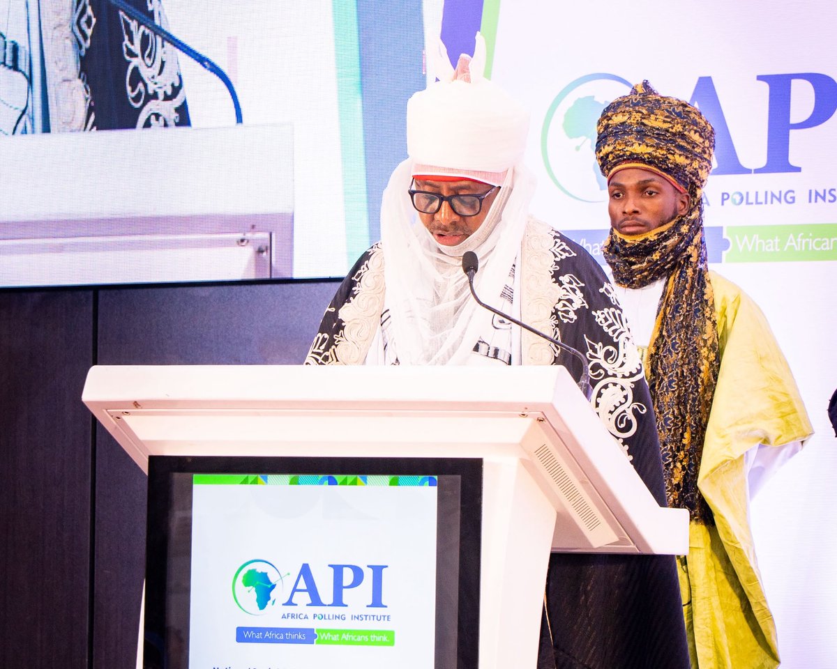 AfricaPolling's tweet photo. The theme, "Strengthening the Role of Religious &amp; Traditional Institutions as Key Agents of Social Cohesion," featured profound insights from Keynote Speaker Archbishop Ignatius Kaigama &amp; HRH Emir Muhammadu Sanusi II (represented by Falakin Kano, Mukhtar I. Bello). https://t.co/FWAyBv38Rz
