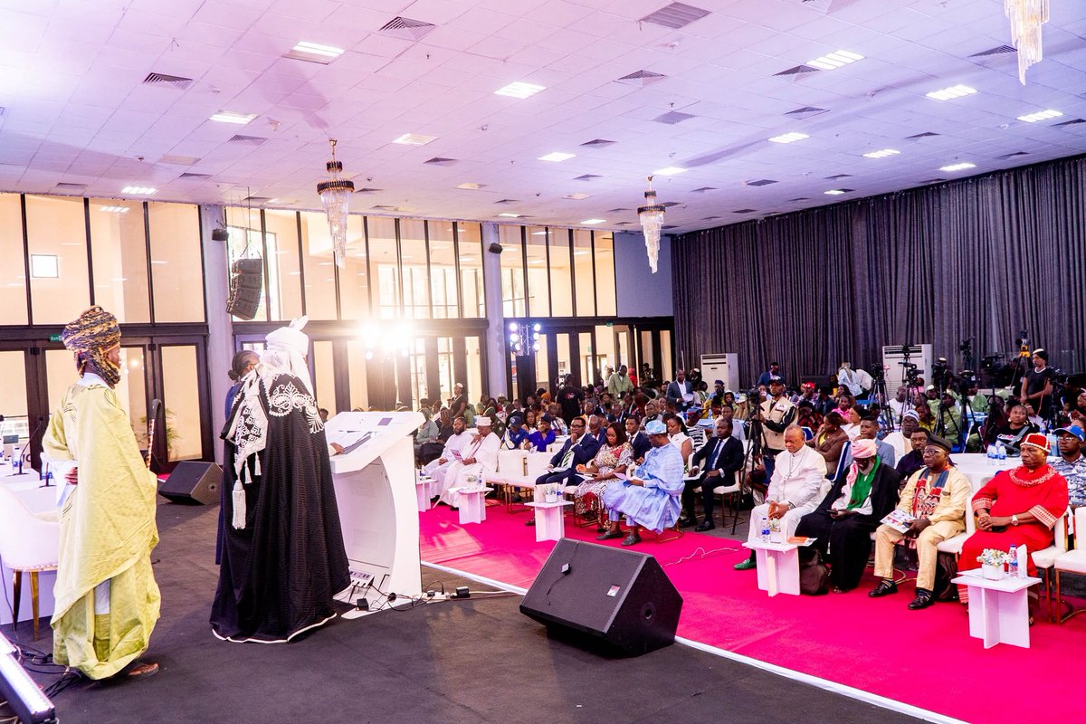 AfricaPolling's tweet photo. The theme, "Strengthening the Role of Religious &amp; Traditional Institutions as Key Agents of Social Cohesion," featured profound insights from Keynote Speaker Archbishop Ignatius Kaigama &amp; HRH Emir Muhammadu Sanusi II (represented by Falakin Kano, Mukhtar I. Bello). https://t.co/FWAyBv38Rz