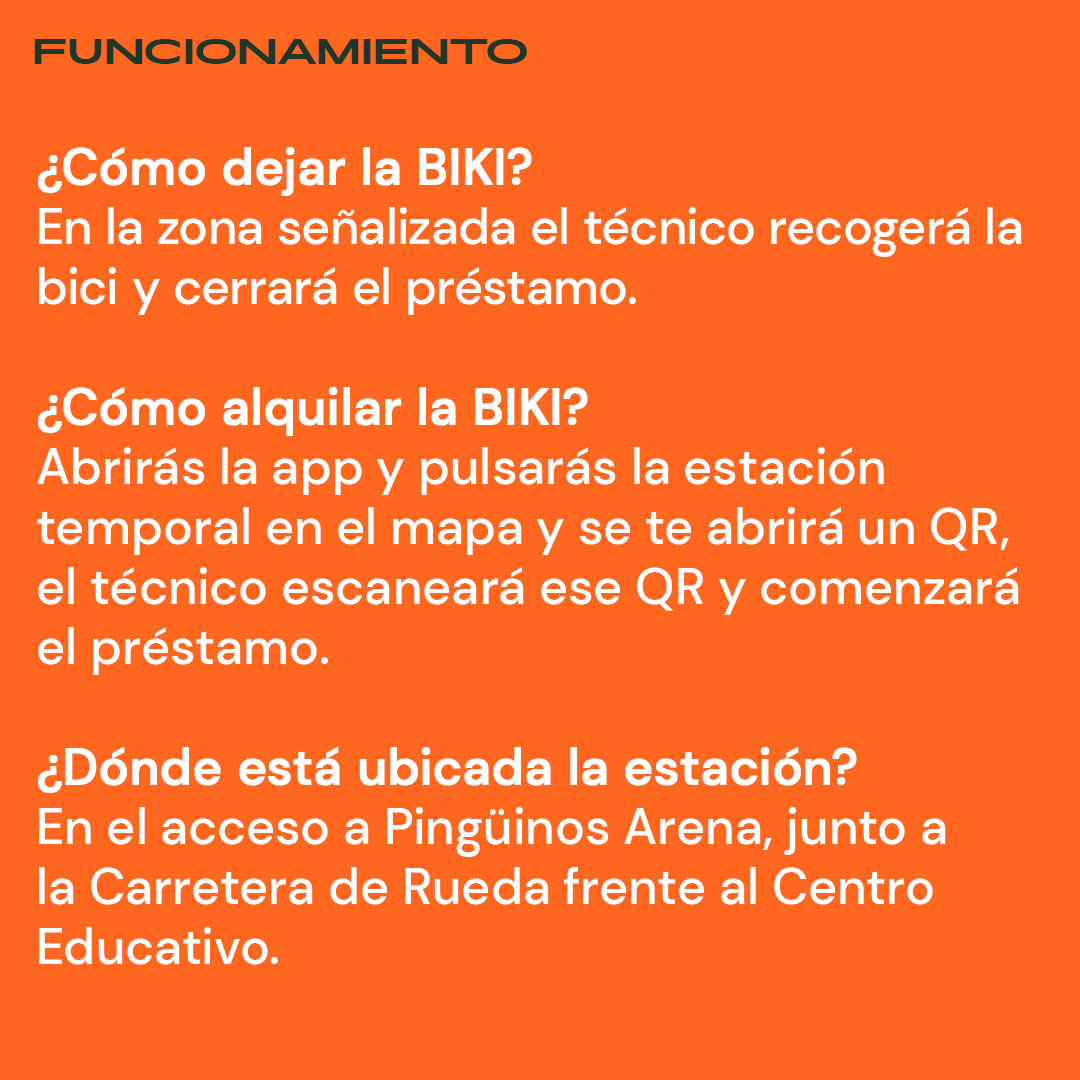BikiVLL's tweet photo. 🚲 El viernes vente en BIKI al concierto de Loquillo + Conociendo a Rusia

📍 Activaremos la #EstaciónTemporal en #PingüinosArena

📅 Viernes 3 de julio

👉 Llega en BIKI, entrégasela al técnico, comprueba que el viaje se ha cerrado y disfruta del concierto
👉 Para volver, acude a la estación de manera organizada, genera el QR en la app y ¡sobre ruedas!