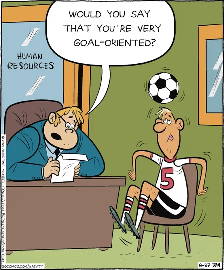 DalePederson's tweet photo. #SaturdaySoccer it's #FIFAWolrdCup #fever and the #applicant in #today's #cartoon "Brevity" by Dan Thompson seems to #taking a #header, but will it #score the #new #job? https://t.co/a7uLtI6stM