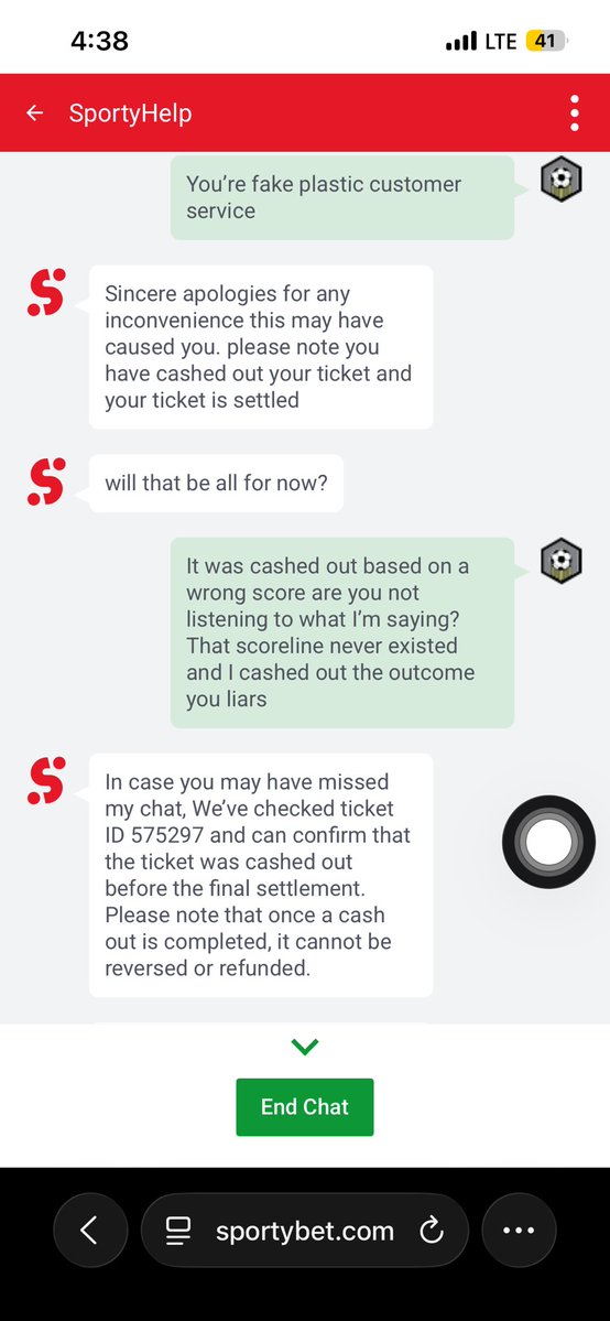 Tesla988946's tweet photo. @SportyBetNG @SportyBet the cashout during a live VAR review, and now you’re hiding behind 'self-service' to deny a ticket that WON 1-1 on the official score sheet.
A formal regulatory complaint has been filed with the NLRC (@_NLRC) for unfair consumer practices. Pay out the winning ticket! 🛑@ultimate_ https://t.co/1BKUSSGYPB