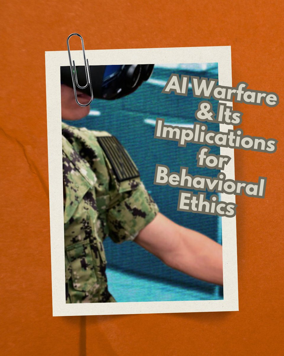 EthicsUnwrapped's tweet photo. Our newest #blog, "AI Warfare and Its Implications for Behavioral Ethics," explores the psychology behind AI decision-making and why understanding human behavior matters just as much as understanding the technology itself.

Read it today.  
https://t.co/UlALLR1sSv https://t.co/0hdLjmir63