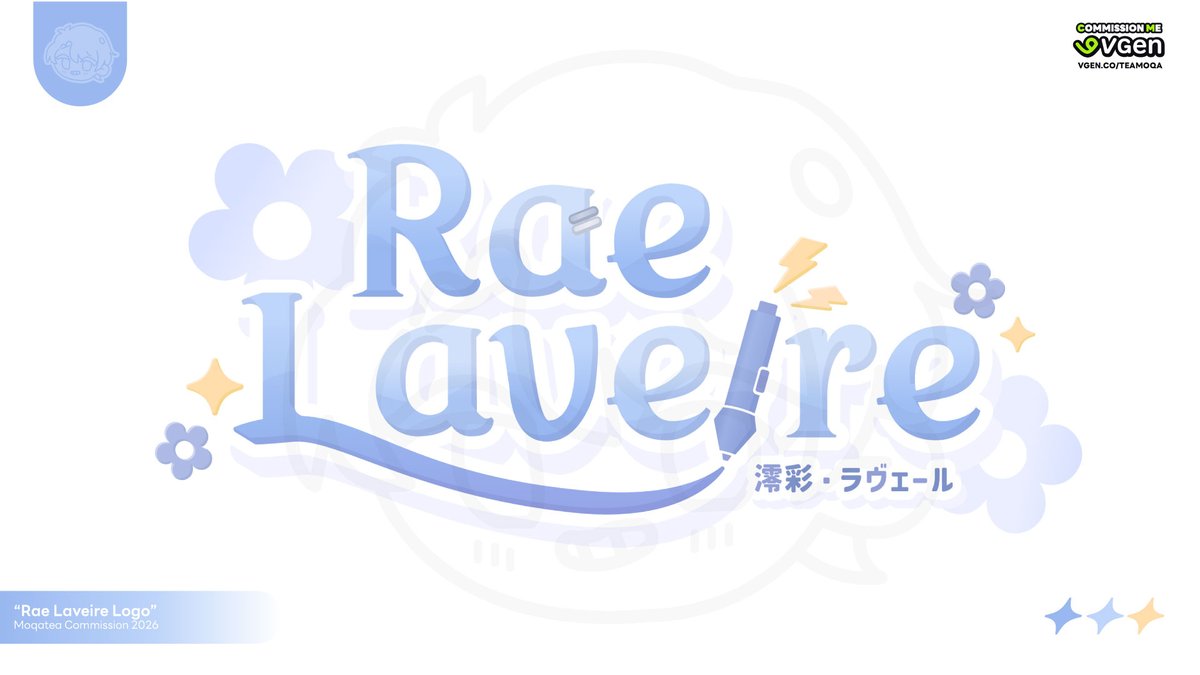 TeaMoqa's tweet photo. Vtuber logo for @raelaveire   

thank you so much for the opportunity to work on your logo ! 
#VGen #VGenComm #VtuberLogo https://t.co/WSIE6HTjE6