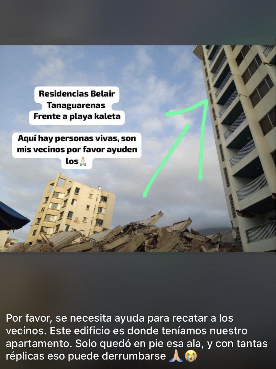TibuBella's tweet photo. Residencias BELAIR. Ayuda por favor. Hay vecinos ahí 🙏🏼#tanaguarenas #caraballeda #laguaira https://t.co/gX0f88nlpV