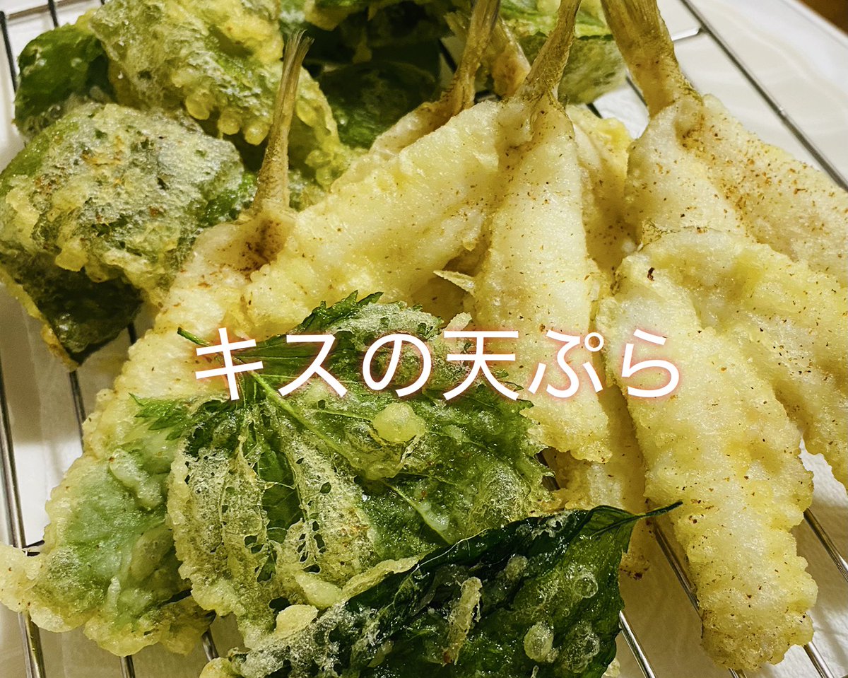 misa_rin_ff14's tweet photo. 昨日の天ぷら❗️
衣薄づきでサックサク
キスはしっとりサクふわ♥
天ぷらの天才かも最高☺️
#天ぷら #シロギス #釣り https://t.co/ZiB5EtucuT