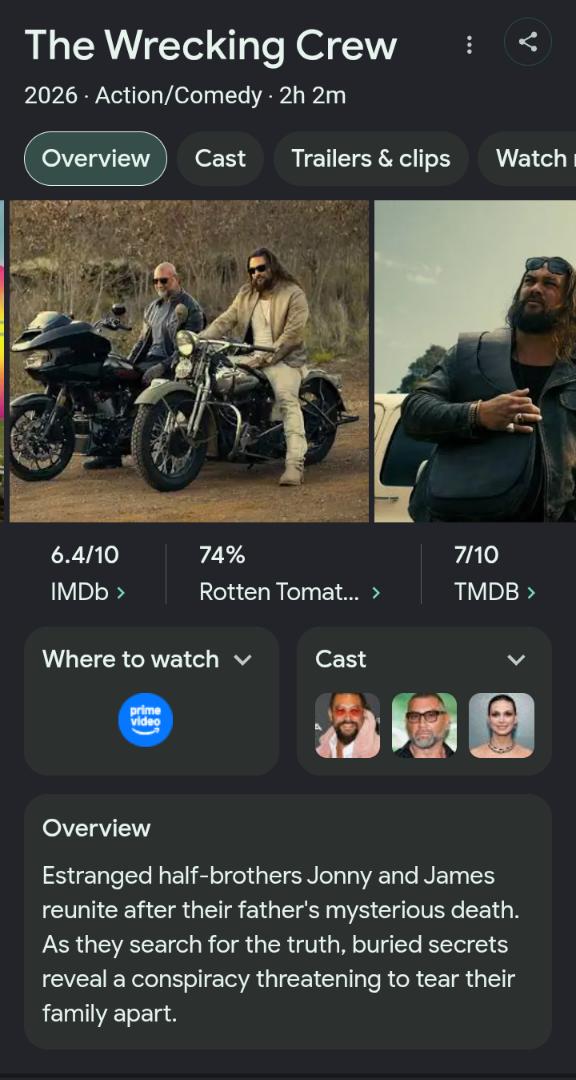 ogusijo's tweet photo. THE WRECKING CREW 2026

An Amazon studio production starring Jason Momoa, Dave Bautista, Morena Baccarin (it's so good to see her 🥰), Jacob Batalon and Temuera Morrison. The scene after the teaser (the pool scene) reminded me of Extraction 2020.

*8/10* for me https://t.co/9o4BCHaqwJ