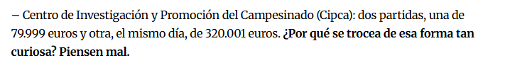 cfcuartero01's tweet photo. @PabloCamPiq @TheObjective_es Te he cogido algunos párrafos, la gente es vaga para leer:
-4.400.000 euros públicos salidos del ejercicio presupuestario de 2022
-este dinero público es el dinero más sencillo para opacar su salida, recepción, rastro, utilidad y destino
-entidades premiadas https://t.co/k6C9gNX0Zl
