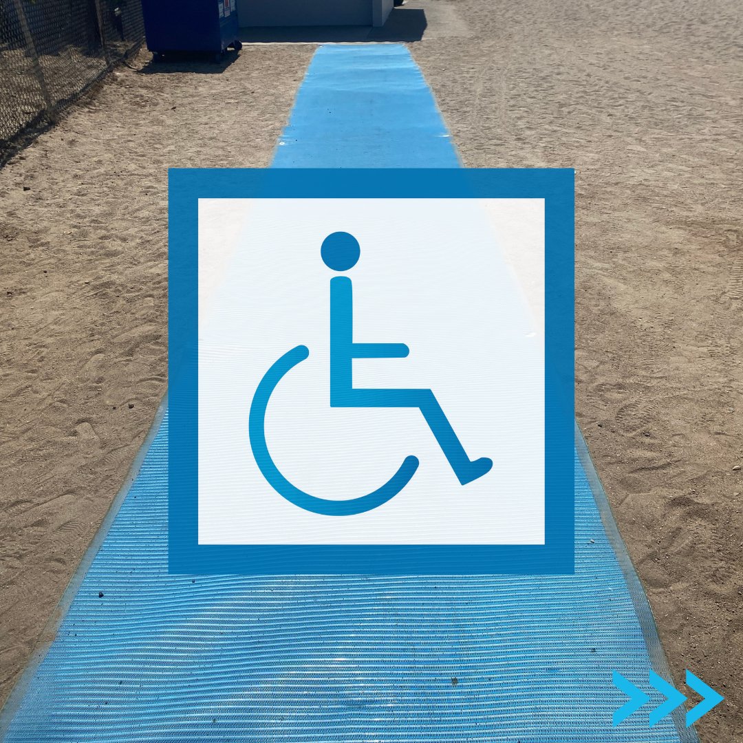 BlueFlagUSA's tweet photo. We believe everyone should be able to enjoy beach activities! 🏖♿ https://t.co/baO9OtOEaB