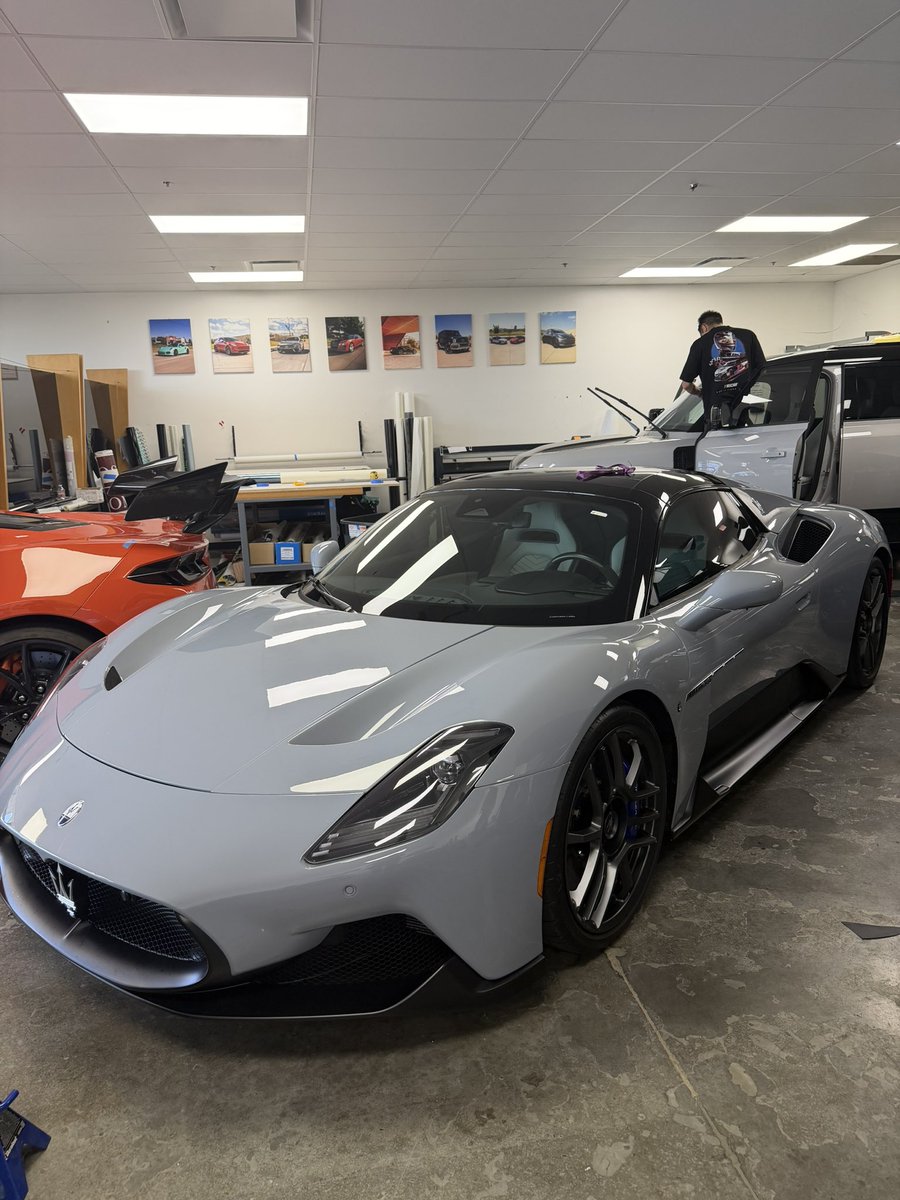 KHendersonCo's tweet photo. The best thing about owning @SupremeWrapsDFW?

Stopping in on the weekend to see all the amazing (and sometimes rare) cars coming though the shop. 

First time seeing a @Maserati_HQ Cielo in person.

Also, a pretty kickass color change on a @Lamborghini Aventador. https://t.co/ngamsgYLGe