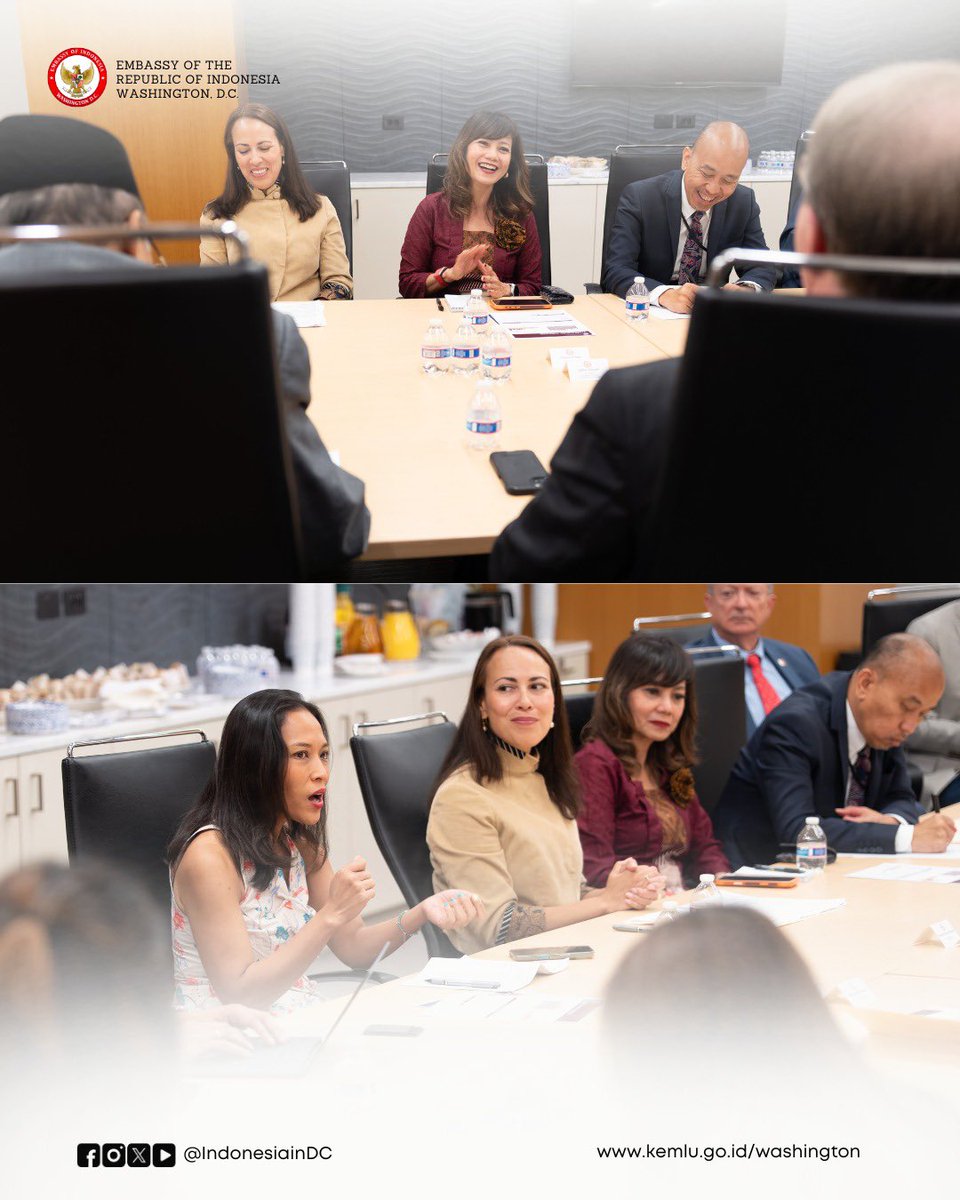 IndonesiainDC's tweet photo. 🇮🇩🤝🇺🇸 Strengthening Indonesia–U.S. supply chain partnership.

On June 25, the Embassy of Indonesia in Washington, D.C., together with the U.S. Chamber of Commerce and AmCham Indonesia, hosted the Dialogue on Enhancing Indonesia–U.S. Economic Partnership: Supply Chain Perspective https://t.co/9YKNo5Umwm