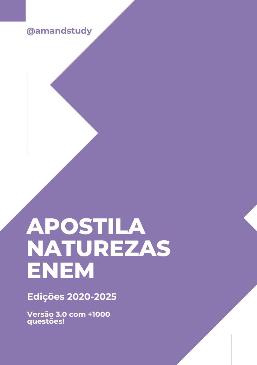 amandstudy's tweet photo. 📗 | apostila de questões GRATUITA versão 3.0 com +1000 QUESTÕES de NATUREZAS do enem 2020-2025 com gabarito + link para download

⌕: #studytwt #studytwtbr https://t.co/CBQd9CWANu