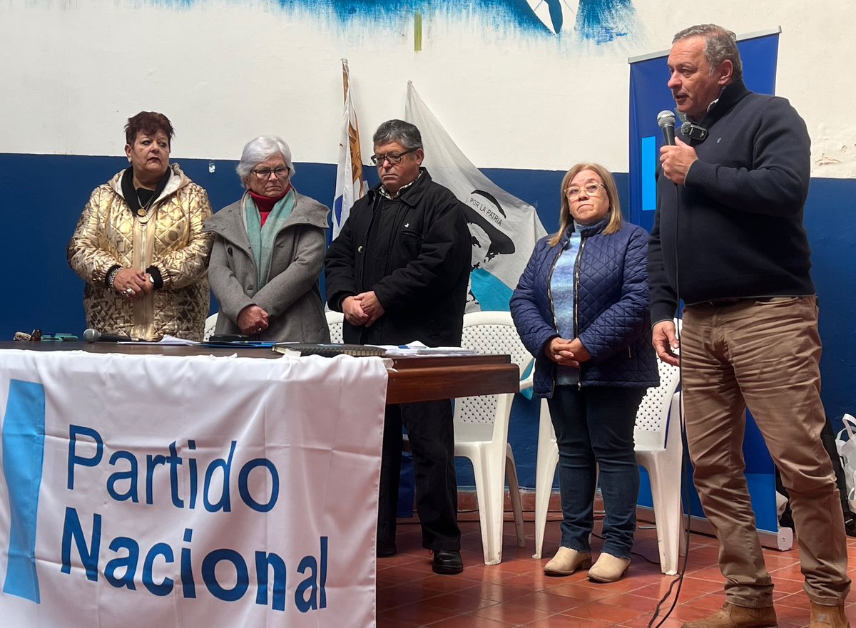 PNACIONAL's tweet photo. Concluye la Convención Departamental de Lavalleja con la reelección de @MarioLavalleja como presidente del órgano departamental nacionalista y cierre del Presidente del Partido Nacional, @AlvaroDelgadoUy https://t.co/TaoaphscOq
