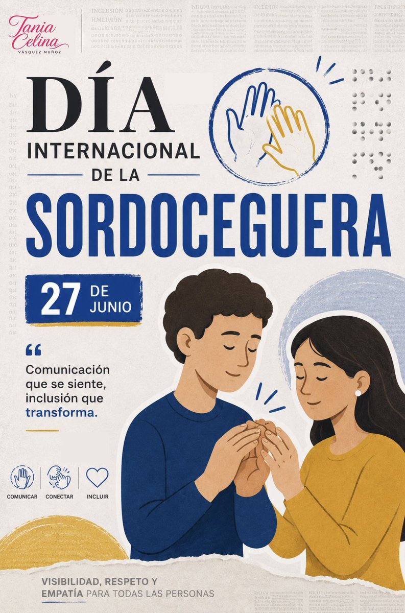 Tanis_Vas's tweet photo. La inclusión comienza con el reconocimiento y el respeto. En el Día Internacional de la #Sordoceguera, reflexionemos sobre la importancia de construir espacios más accesibles para todas las personas. https://t.co/eeekLFK7iJ