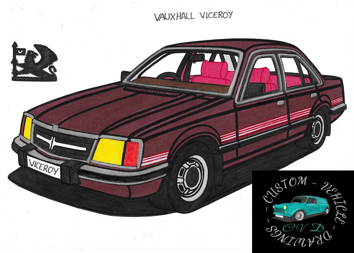 CustomCvd's tweet photo. Hi all, todays drawing in my all new drawing series The Lost Art Of The Mainstream Luxo-Barge is Vauxhall's 6 pot version of the Rekord E.  #vauxhallcars #vauxhallviceroy #opelcommodorec #vauxhallcarsuk https://t.co/N3LEMd8LUD