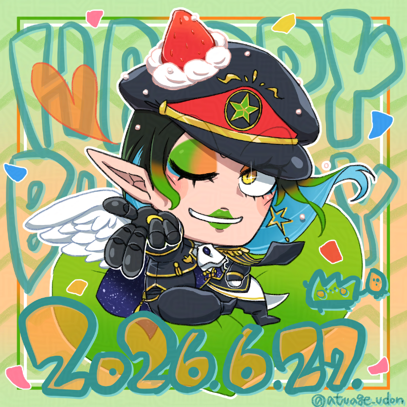 atuage_udon's tweet photo. お誕生日おめでとうございます🎉🍰 #花畑チャイカ誕生祭2026 #お花畑青空大写生大会 https://t.co/hUZvdjiUIe